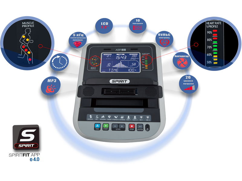 Велотренажер Spirit  XBR55